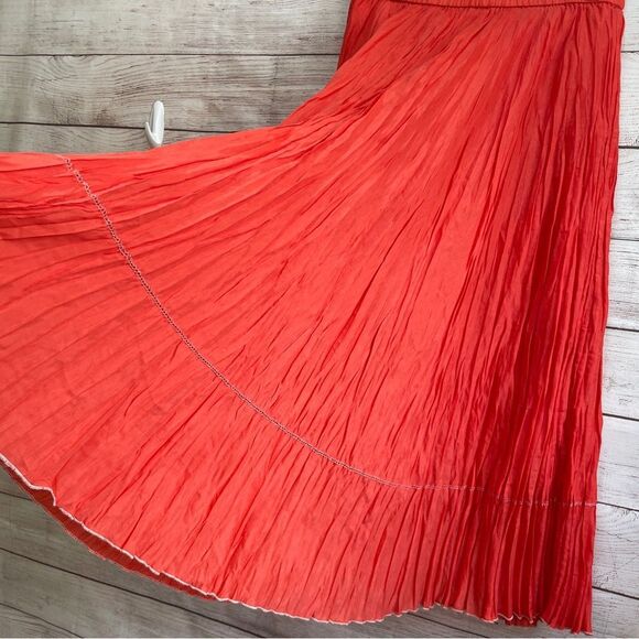 COLDWATER CREEK MIDI SKIRT IN CORAL - Picture 4 of 6